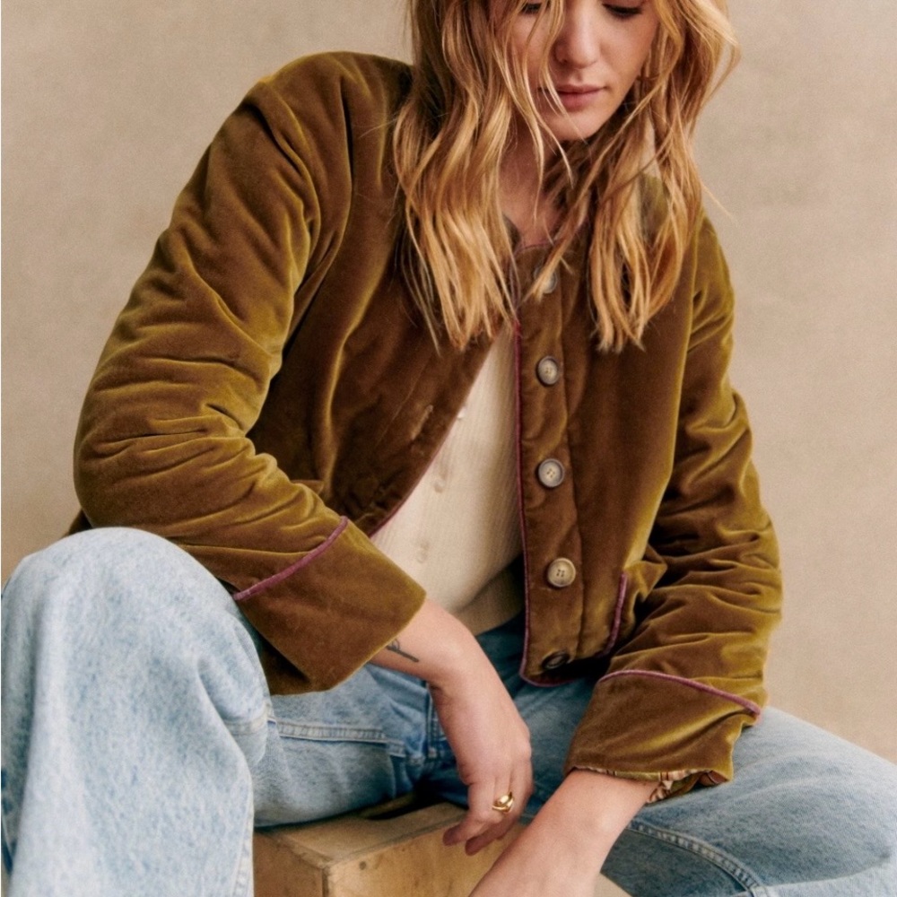 Sézane Velvet reversible Dakota Jacket